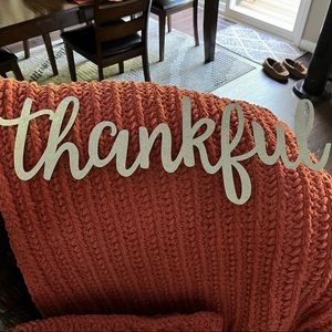 “Thankful” sign